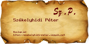 Székelyhidi Péter névjegykártya
